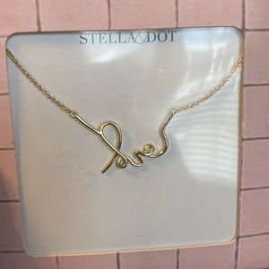 Stella&Dot love necklace -gold color